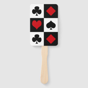 Four card suits hand fan