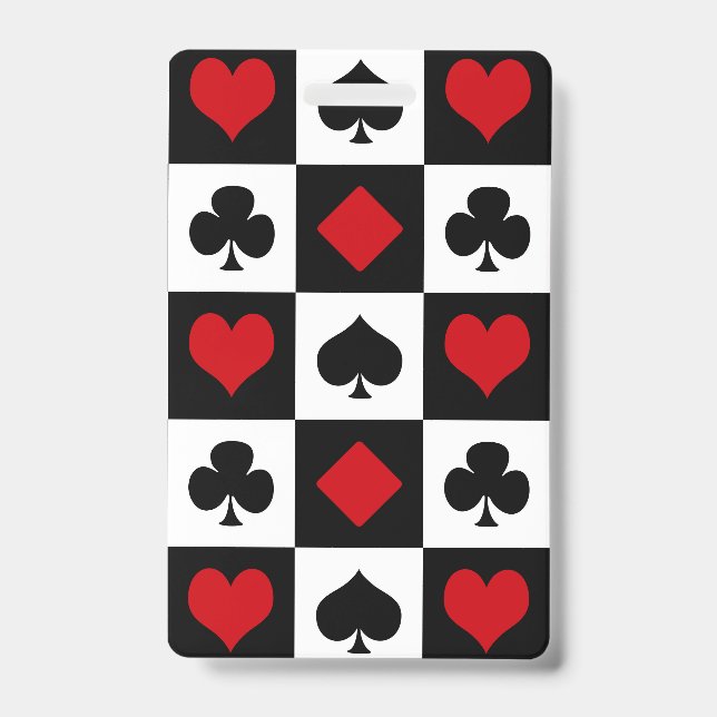 Four card suits ID badge (Front)