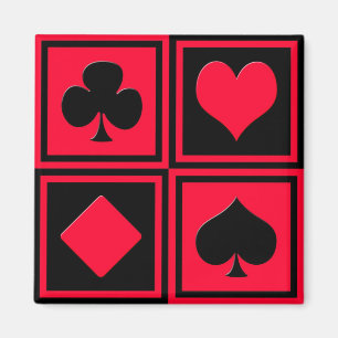 Four card suits magnet