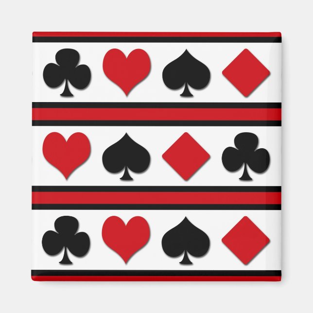 Four card suits magnet (Front)