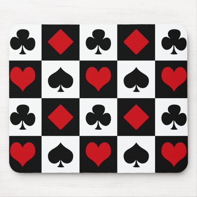 Four card suits mouse pad (Front)