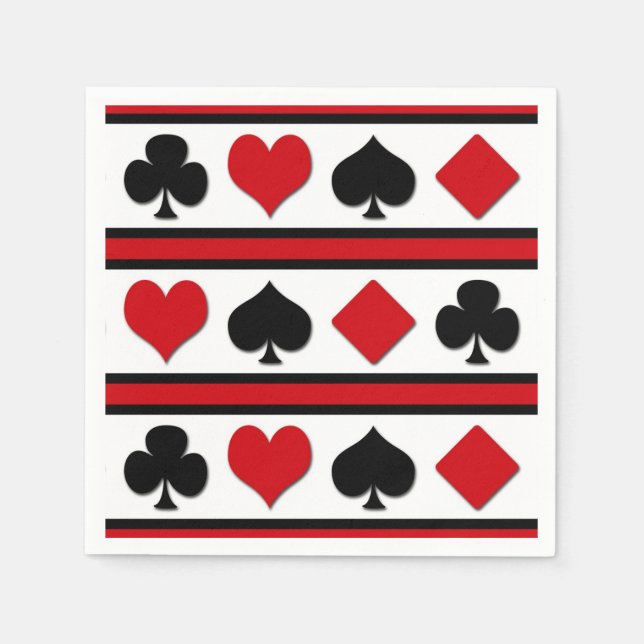 Four card suits napkin (Front)