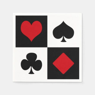 Four card suits napkin