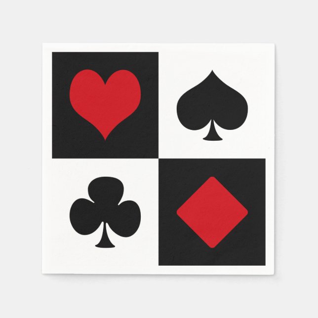 Four card suits napkin (Front)