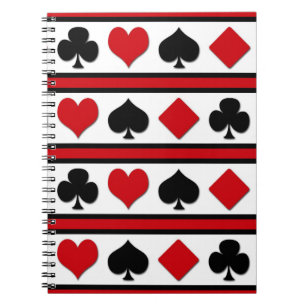 Four card suits notebook
