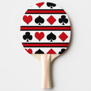 Four card suits ping pong paddle