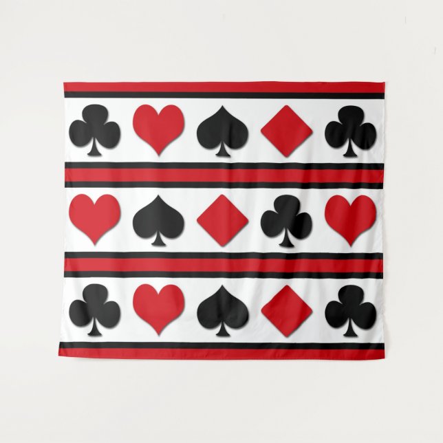 Four card suits tapestry (Front (Horizontal))