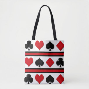 Four card suits tote bag