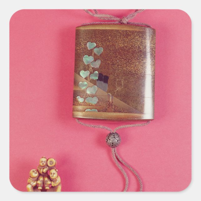 Four case inro square sticker (Front)