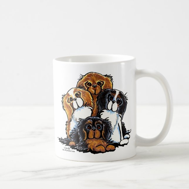 Four Cavalier King Charles Spaniels Coffee Mug (Right)