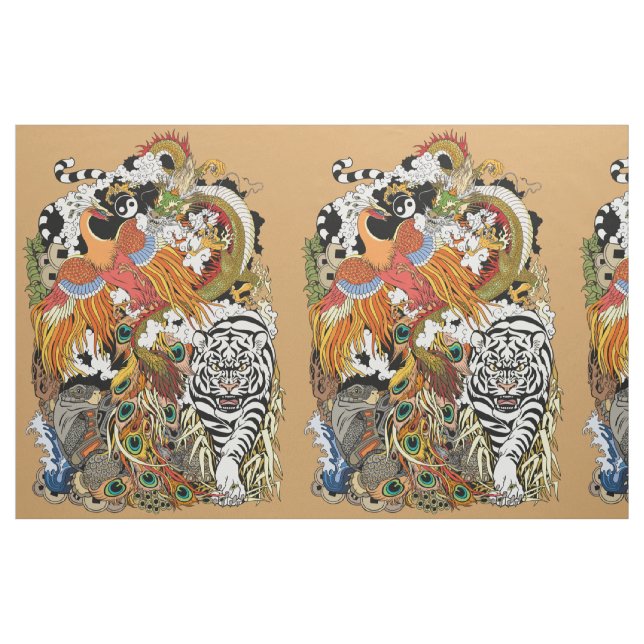 four celestial animals fabric (Fat Quarter)