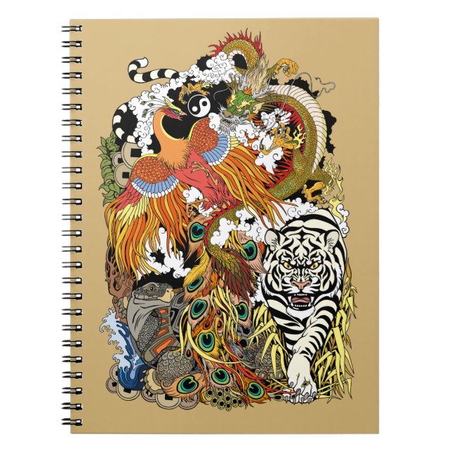 four celestial animals notebook (Front)
