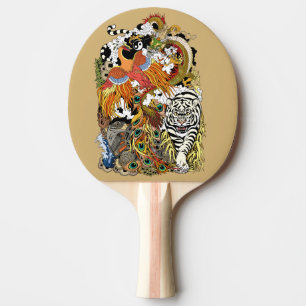 four celestial animals ping pong paddle