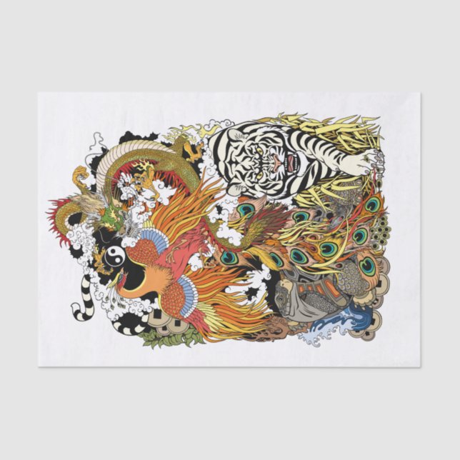 four celestial animals tissue paper (Front)