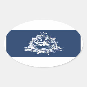 FOUR Charleston, SC Flag Oval Sticker