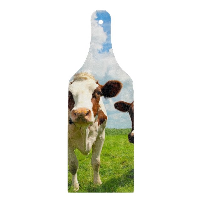 Four chatting cows cutting board (Front)