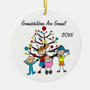 Four Children Customised Holiday Ornament