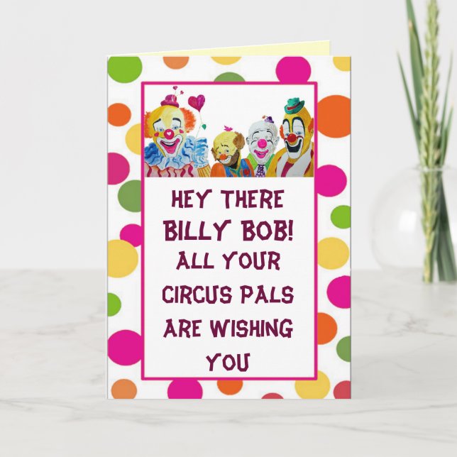 Four Clowns Greeting Card (Front)