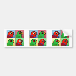 Four Colour Eclectus Bumper Sticker