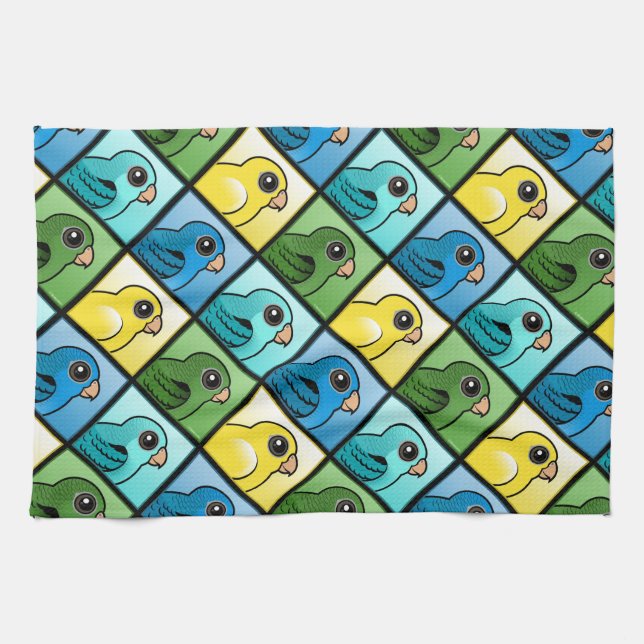 Four Colour Linnies Tea Towel (Horizontal)