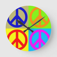Four Colour Pop Art Peace Sign