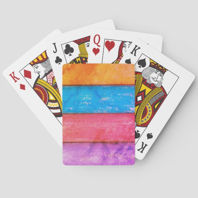 Four Colour Rainbow Playing Cards (Back)