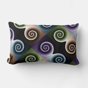 Four Colour Spiral Art Lumbar Cushion