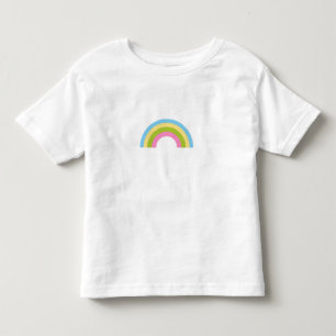 Four Coloured Rainbow Typography Modern Kid's baby Toddler T-Shirt
