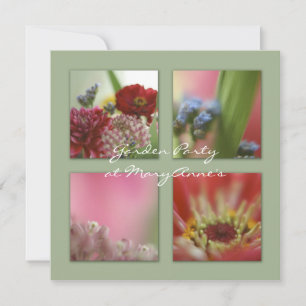 Four Colourful Floral Photos Save The Date