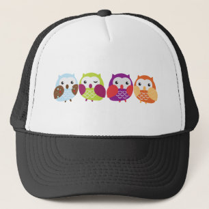Four Colourful Owls Trucker Hat