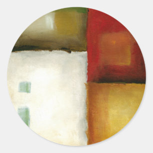 Four Colourful Rectangles by Chariklia Zarris Classic Round Sticker