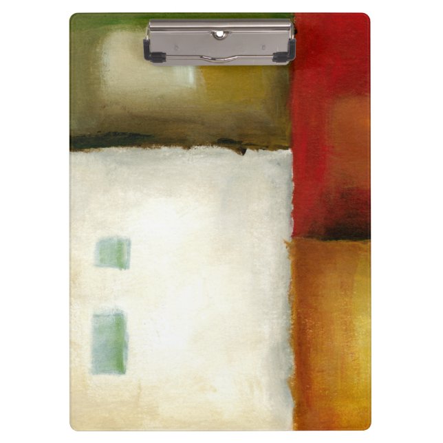 Four Colourful Rectangles by Chariklia Zarris Clipboard (Front)