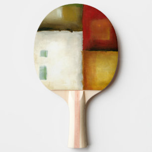 Four Colourful Rectangles by Chariklia Zarris Ping Pong Paddle