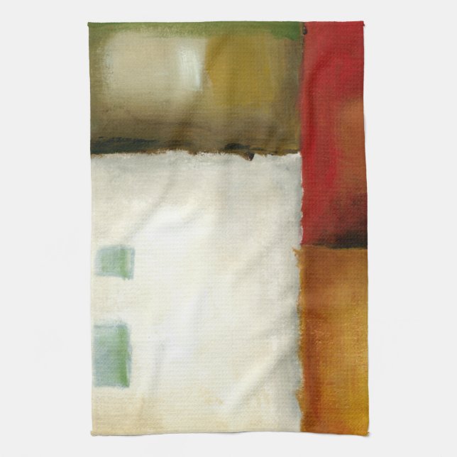 Four Colourful Rectangles by Chariklia Zarris Tea Towel (Vertical)