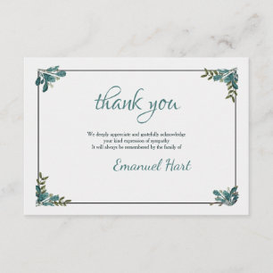 Four Corners Foliage Sympathy Thank You Card