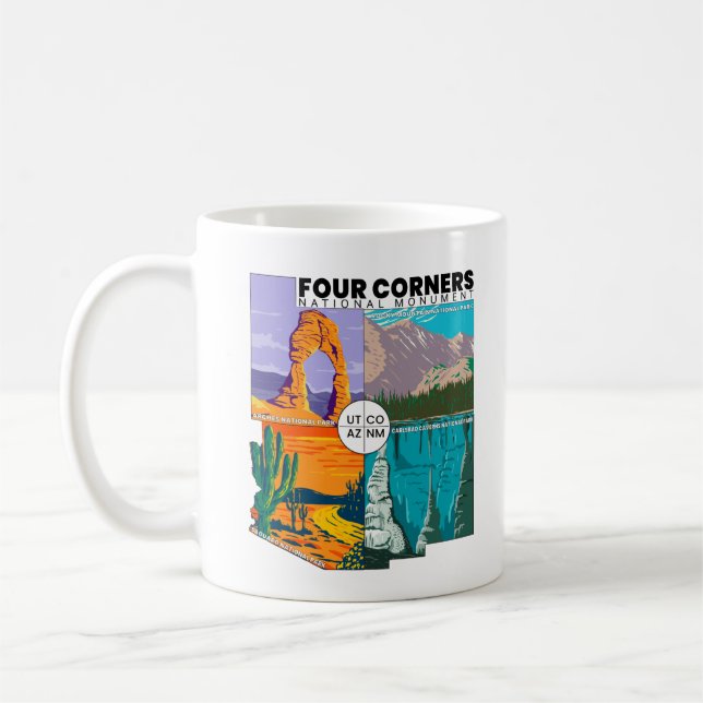 Four Corners National Monument with National Parks Coffee Mug (Left)