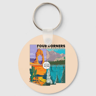 Four Corners National Monument with National Parks Key Ring