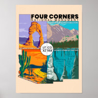 Four Corners National Monument with National Parks