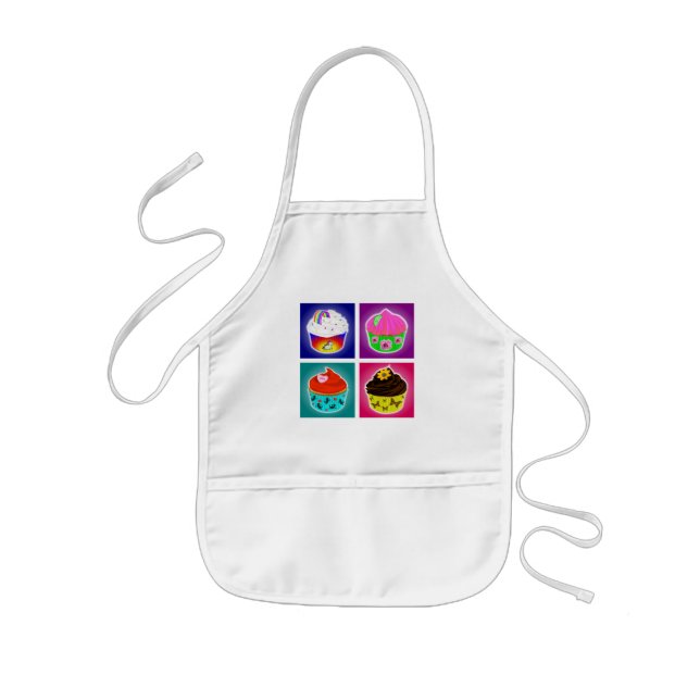 Four Cupcakes Kids Apron (Front)