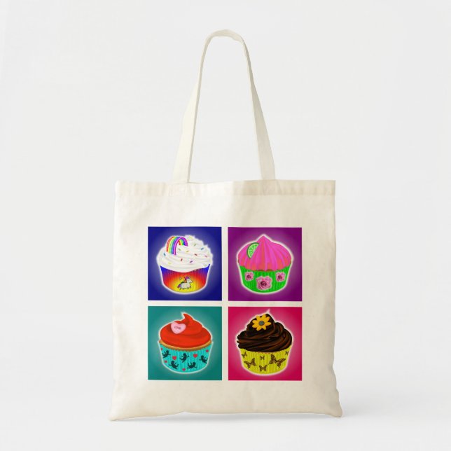 Four Cupcakes Tote Bag (Front)