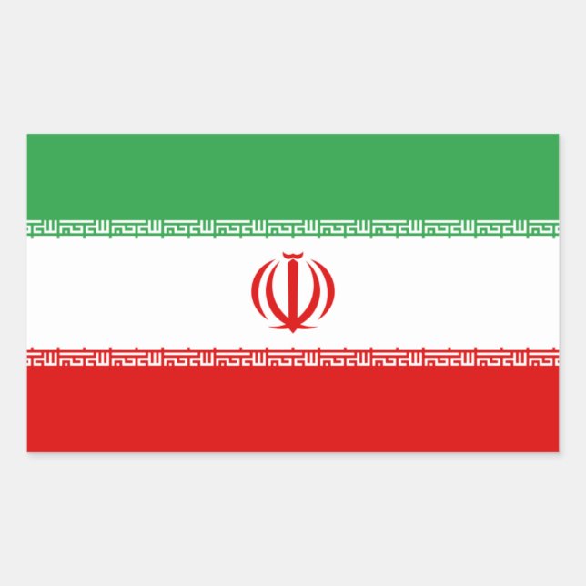FOUR Current Flag of Iran Rectangular Sticker (Front)