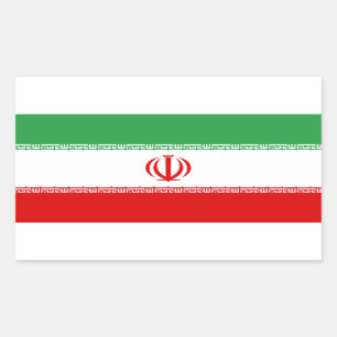 FOUR Current Flag of Iran Rectangular Sticker