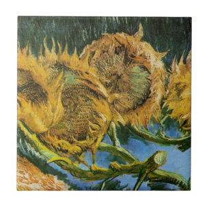 Four Cut Sunflowers by Vincent van Gogh Ceramic Tile