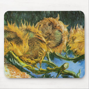 Four Cut Sunflowers by Vincent van Gogh Mouse Pad