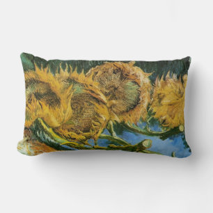 Four Cut Sunflowers, Vincent van Gogh Lumbar Cushion