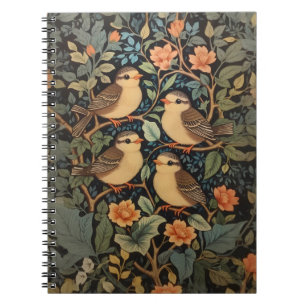 Four Cute Baby Birds Nature Inspired Notebook