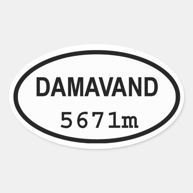 FOUR "Damavand, 5671m" Oval Sticker (Front)