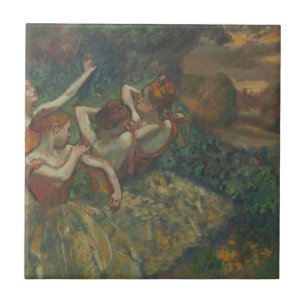Four Dancers by Edgar Degas, Ballet Fine Art Ceramic Tile