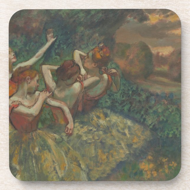 Four Dancers by Edgar Degas, Ballet Fine Art Coaster (Front)
