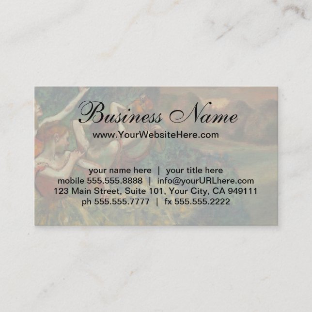 Four Dancers by Edgar Degas Business Card (Front)